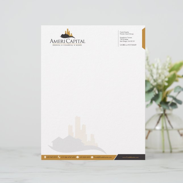 CUSTOM Real Anwesen Letterhead V1 Briefbogen (Stehend Vorderseite)
