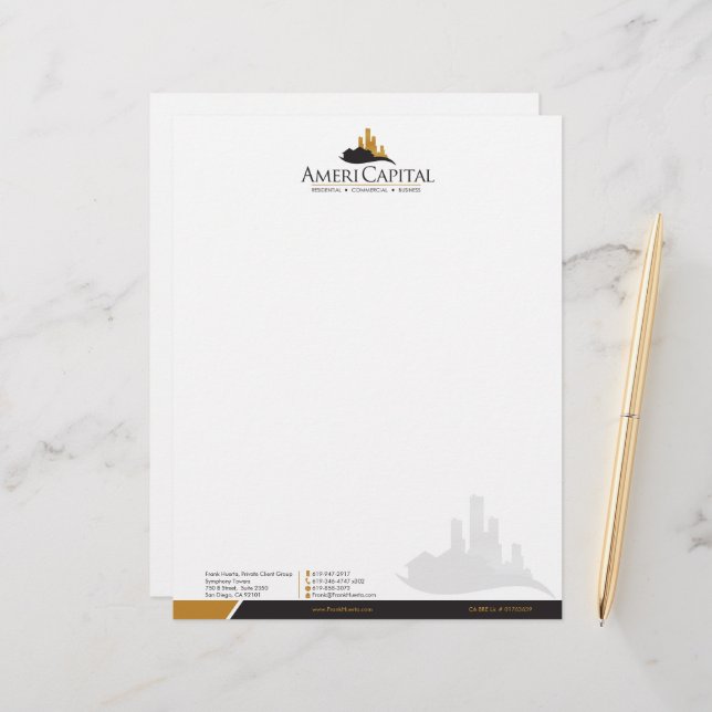 CUSTOM Real Anwesen Letterhead V2 überarbeitet Briefkopf (Vorderseite/Rückseite Beispiel)