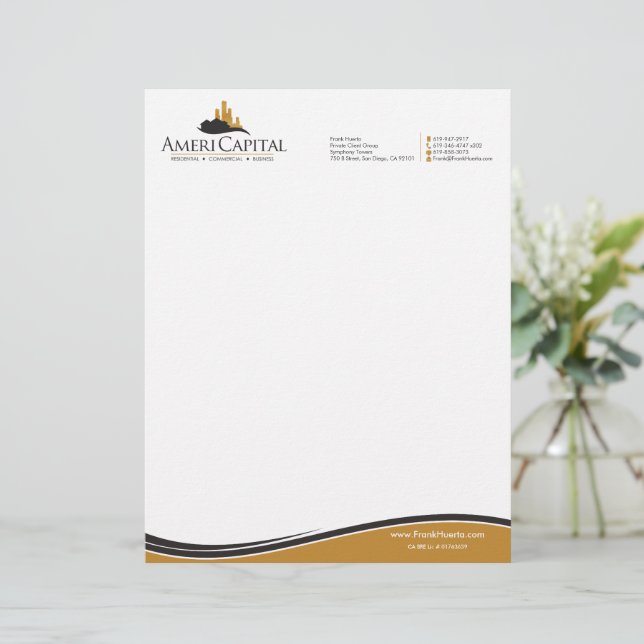 CUSTOM Real Anwesen Letterhead V4 Briefbogen (Stehend Vorderseite)
