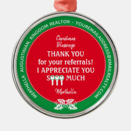 Custom Realtor Client Vielen Dank Weihnachten Ornament Aus Metall