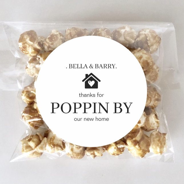 Custom Realtor Open House Housewarming Gastgeschen Rechteckiger Aufkleber (Von Creator hochgeladen)