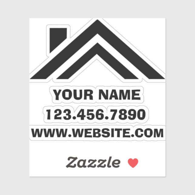 Custom Realtor Real Anwesen Name Auto LKW SUV Viny Aufkleber (Blatt)