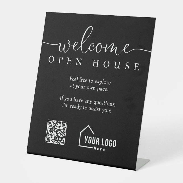 Custom Realtor Welcome Open House Sockelschild (Vorderseite)