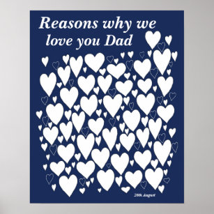 Custom Reasons Why We Love You Dad Poster