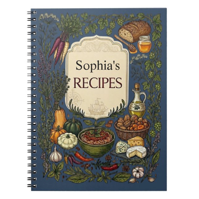 Custom Recipe Book, Gift for her/him/Mom Notizblock (Vorderseite)