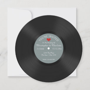 Custom Record Album Novelty Wedding Einladung