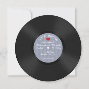 Custom Record Album Novelty Wedding Einladung