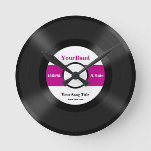 Custom Record Personalize Runde Wanduhr