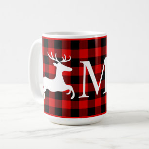 Custom Red Black Buffalo Lumberjack Karo Kariert Kaffeetasse