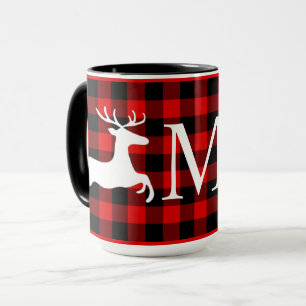 Custom Red Black Buffalo Lumberjack Karo Kariert Tasse