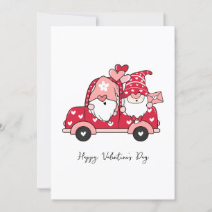Custom Red Black Modern Happy Valentine's Day Feiertagskarte