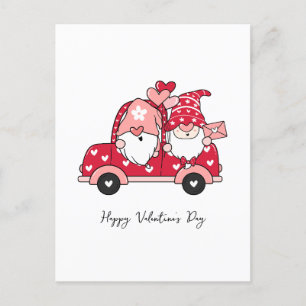 Custom Red Black Modern Happy Valentine's Day Feiertagspostkarte