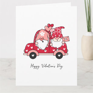 Custom Red Black Modern Happy Valentine's Day Karte