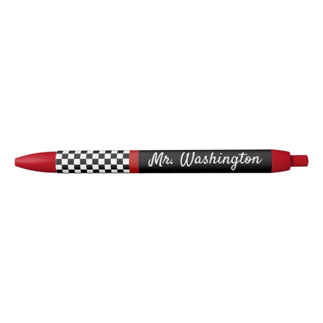 Custom Red Black Teacher's Writing Pen Geschenk Kugelschreiber (Vorderseite)