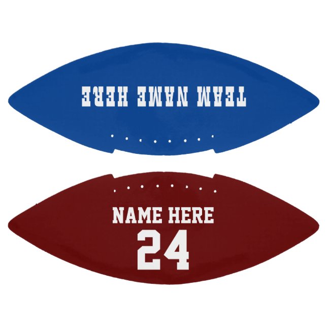 CUSTOM RED BLUE NUMMER NAME TYPOGRAPHY FOOTBALL (Paneele)