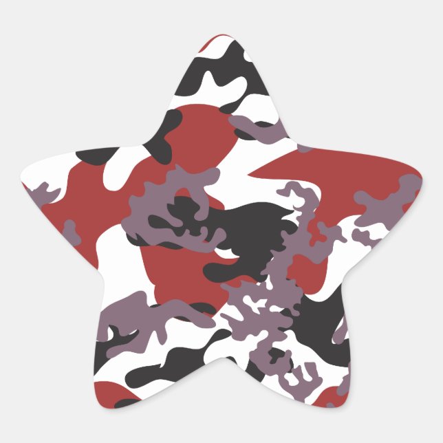Custom Red Camo Stickers (Vorderseite)