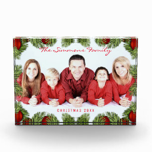 Custom Red Christmas Family Fotoblock