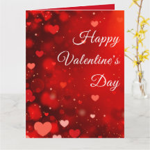 Custom Red Glittering Heart Glossy Valentine