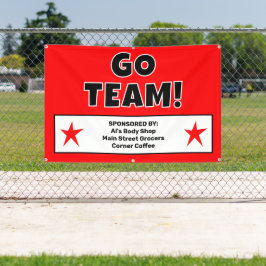 Custom Red Go Team Banner