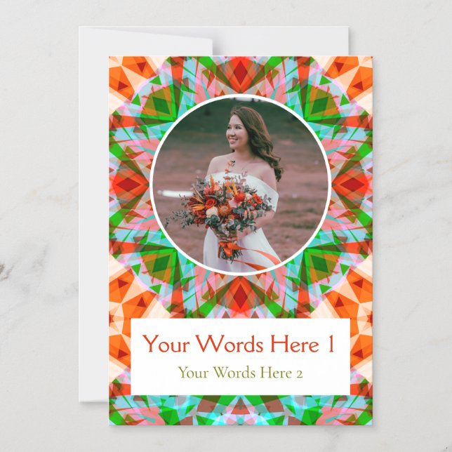 Custom Red Green Christmas Dankeschön-Karte Magneteinladung (Vorderseite)