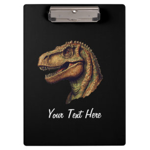 Custom Red Green Dinosaur T-Rex Tyrannosaurus Klemmbrett