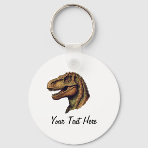 Custom Red Green Dinosaur T-Rex Tyrannosaurus Schlüsselanhänger