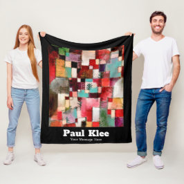 Custom Red Green Violet Yellow Rhythm Paul Klee Fleecedecke