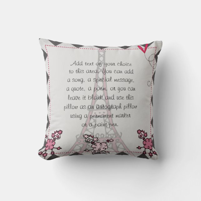 Custom Red Hair Paris Diva Pillow Kissen (Vorderseite)