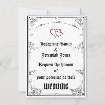 Custom Red Heart Wedding e Card Einladung
