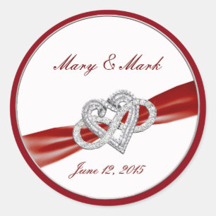 Custom Red Infinity Heart Stickers