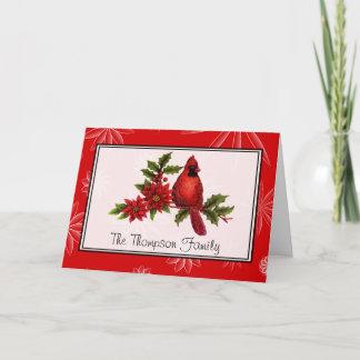 Custom Red Kardinal Christmas Card Feiertagskarte