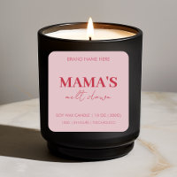 Custom Red & Pink "Mama's Melt Down" Kerze