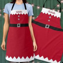 Custom Red & Silver Glitzer Workshop Elf Weihnacht