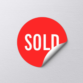 Custom Red Sold Aufkleber