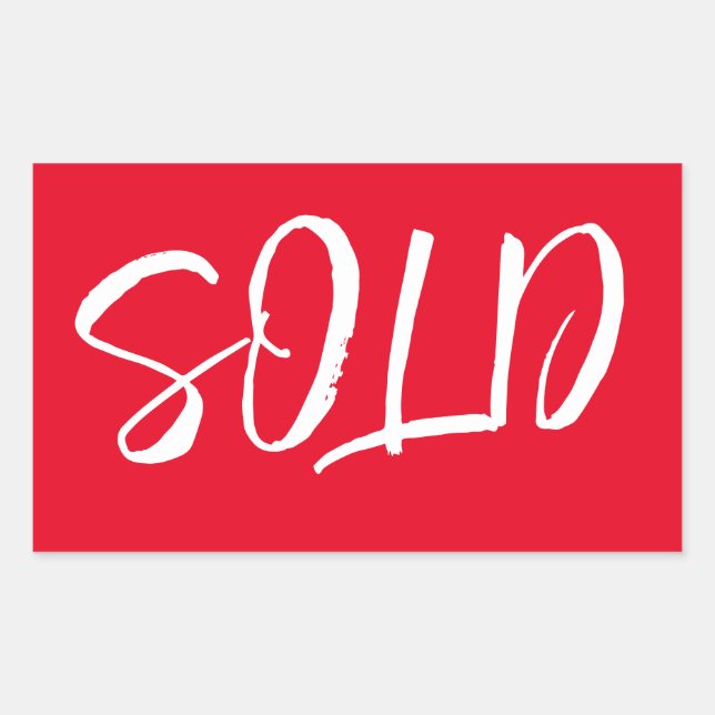Custom Red Sold Aufkleber (Vorderseite)