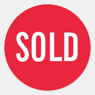 Custom Red Sold Aufkleber