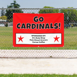 Custom Red Sports Team Banner