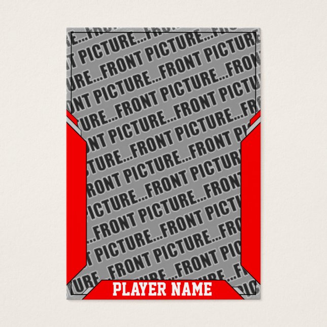 Custom Red Sports Trading Card (Vorderseite)