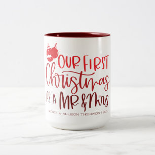 Custom Red Typografy Zweifarbige Tasse