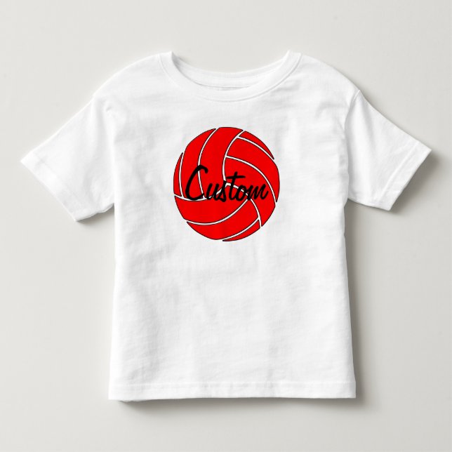 Custom Red Volleyball T - Shirt (Vorderseite)