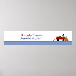 Custom Red Wagon Banner für Jen Poster