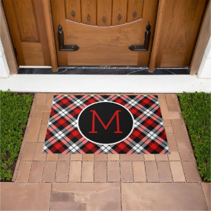 Custom Red White Black Lumberjack Tartan Muster Fußmatte