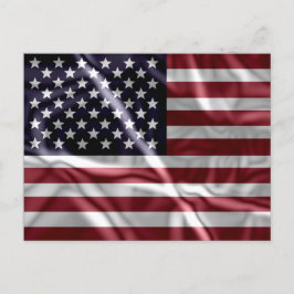 Custom Red White Strips Starry Blue American Flag Postkarte