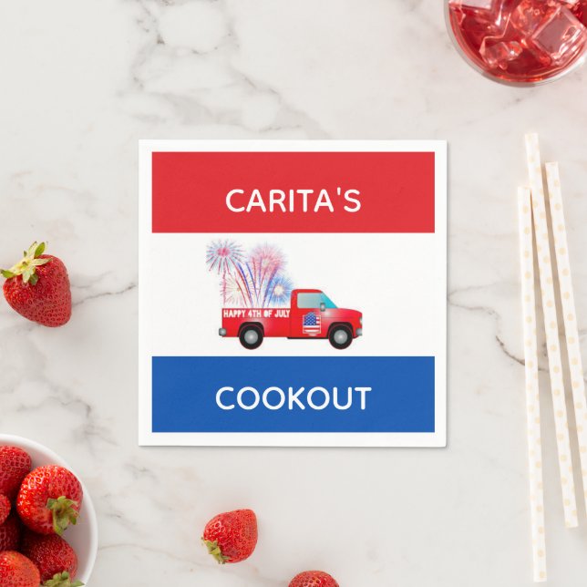 Custom Red, White und Blue Napkins Serviette (Beispiel)