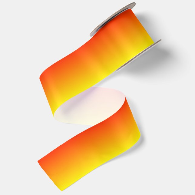 Custom Reddish Orange Ombre Satinband (Rückseite)