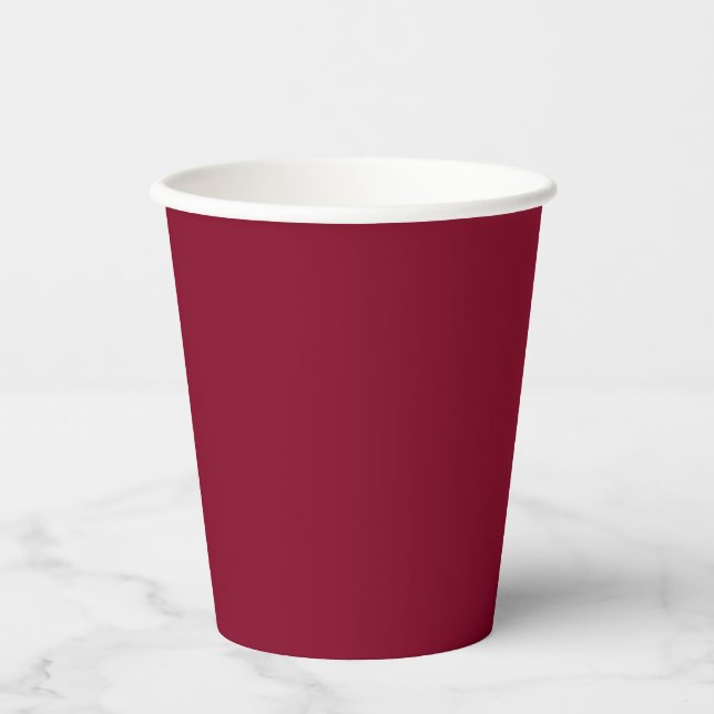 Custom Regal Burgundy Paper Cups - Bulk Trinkbehäl Pappbecher (Vorderseite)
