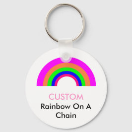 CUSTOM-Regenbogen auf einer Kette Schlüsselanhänger