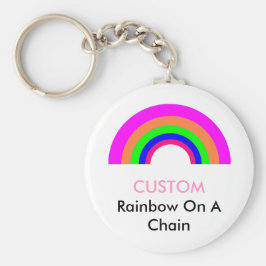 CUSTOM-Regenbogen auf einer Kette Schlüsselanhänger