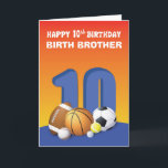 Custom Relation Birth Brother Boy 10. Geburtstag S Karte<br><div class="desc">Schlag einen Gruß zu Hause an einen Jungen,  den du weißt,  wer gleich zehn wird. Holen Sie sich diese Karte fertig,  damit Sie,  wenn der Tag der Feier kommt,  mehr als bereit sein werden,  ihm einen glücklichen 10. Geburtstag zu begrüßen.</div>
