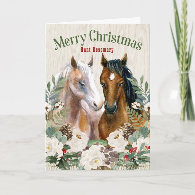 Custom Relation Western Themed Horse Weihnachten (Vorderseite)